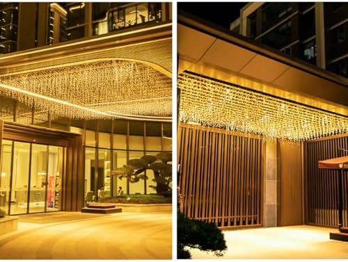 GTSYDING LED Window Curtain String Lights, 4M/13Ft, 96 LED