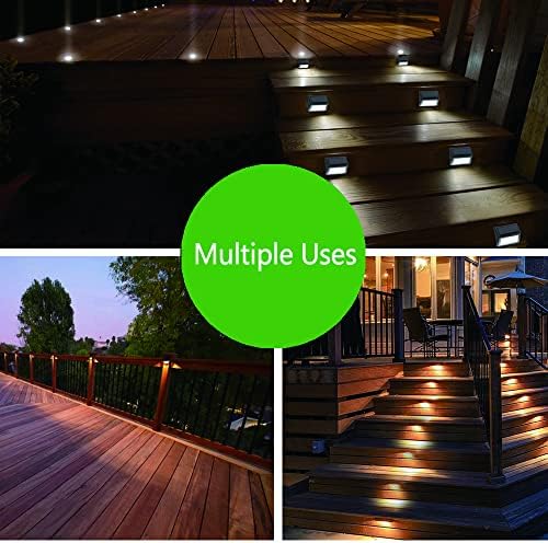 Solar Lights Outdoor, Waterproof Solar Powered Deck Step Lights for