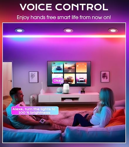 CLOUDY BAY 4 Pack 6 Inch Gimbal Smart WiFi LED Recessed Lights
