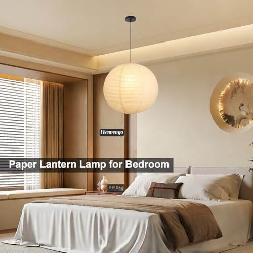 Paper Pendant Light, 20in Off-White