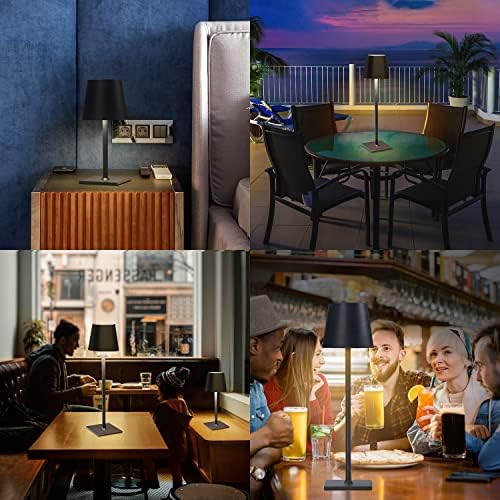 CHLORANTHUS 2 Pack Cordless Table Lamps, 3 Colors