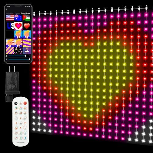 Smart Curtain Lights, 400 LED 6.6 x 6.6 FT Color Changing