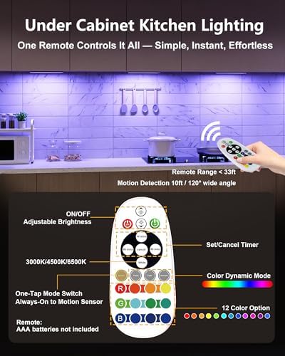 SZOKLED 58-LED RGB Under Cabinet Lights, 2 Pack