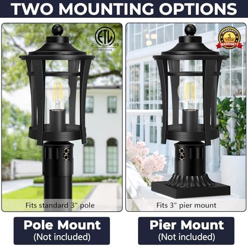 Lotsky 360° Motion Sensor Outdoor Lamp Post Light