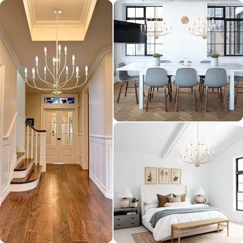 12-Light Gold Chandelier