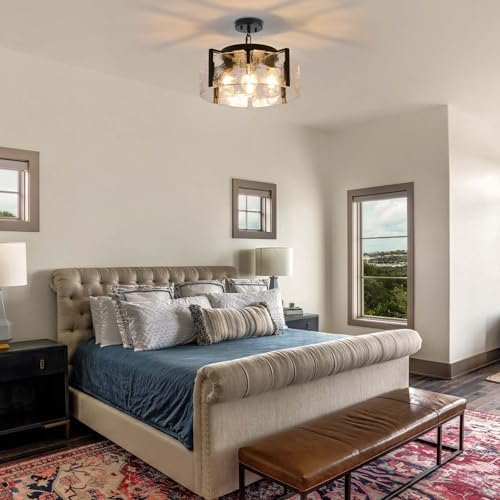 Black 4-Light Chandelier
