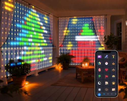 IC ICLOVER Smart Curtain Lights, 400 LED, APP Control