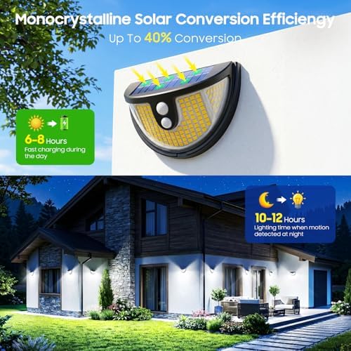 Solar Motion Sensor Lights, 151 LED, 2 Modes