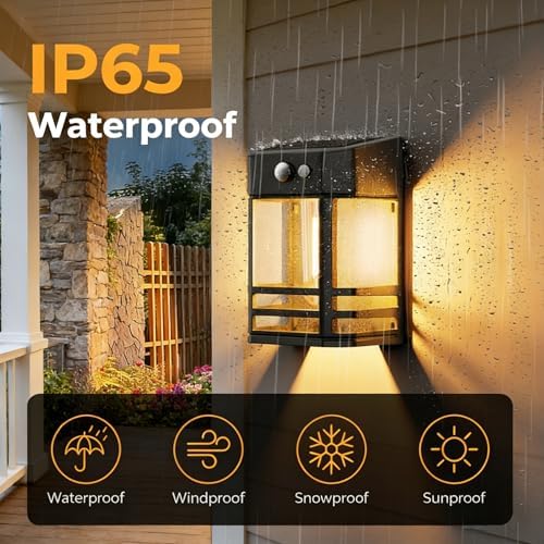btfarm Solar Fence Lights, 4 Pack