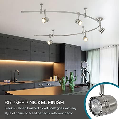 Catalina Lighting 5-Light Track Lighting Kit, Brushed Nickel