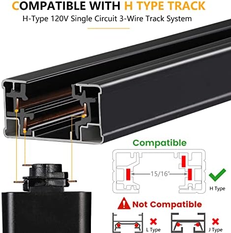 VANoopee 10W H Type LED Track Lighting Heads, 8-Pack