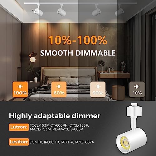 VANoopee 5-Color J-Type Dimmable Track Heads, 6 Pack