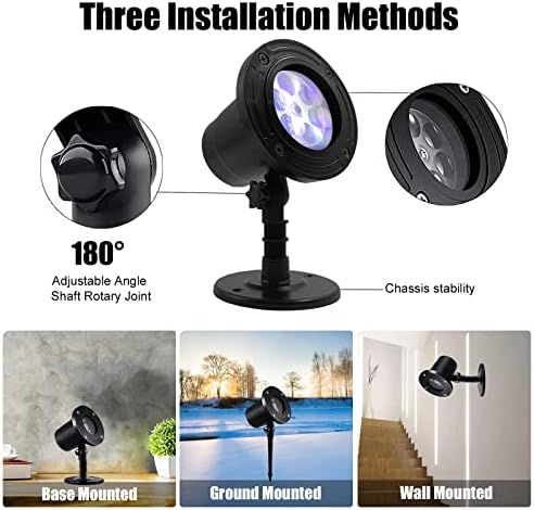 Christmas Snowflake Projector Lights, Moving Effect Outdoor