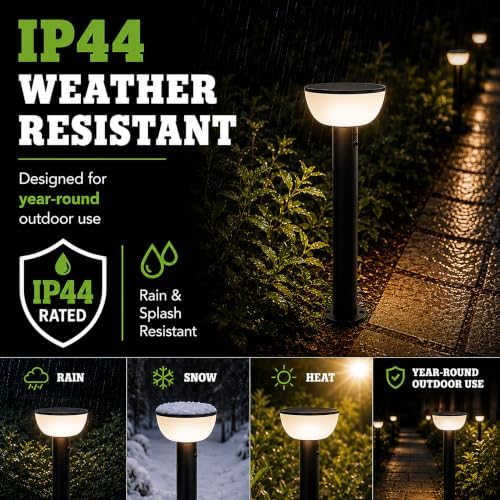Solar Outdoor Pathway Lights, Motion Sensor, 2-Pack