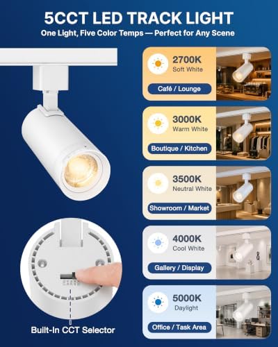 FLSNT 15W LED J-Track Lighting Head, White