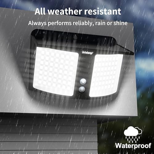 intelamp Solar Motion Sensor Security Flood Light