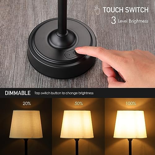 O'Bright Seraph Cordless LED Table Lamp, Black
