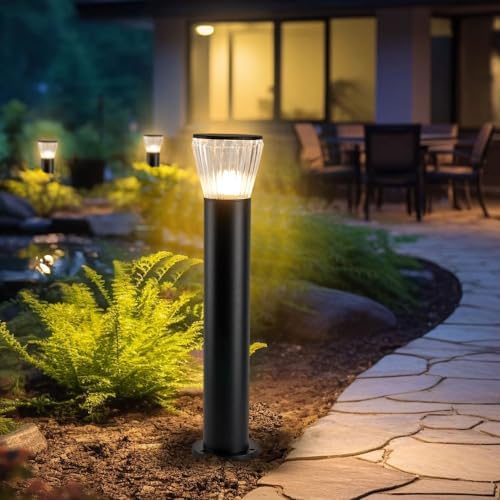 Outdoor 9W LED Post Light, 24-Inch Black Bollard