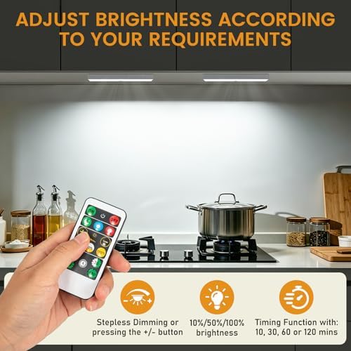 Racokky Under Cabinet Lighting with Remote, Motion Activated Closet