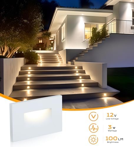 CLOUDY BAY 12V LED Step Lights, 3 Pack