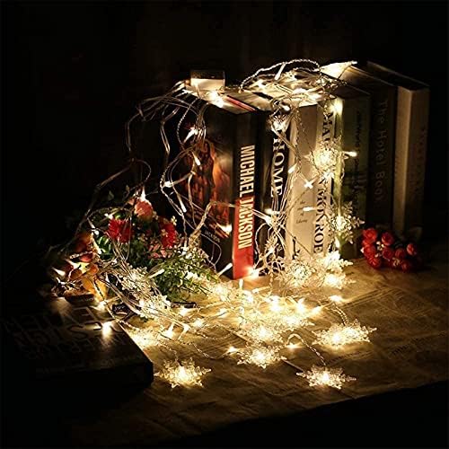 String Lights LED Curtain Light, 96 LED Snowflake Lights