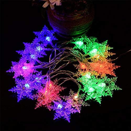 Lainin 12ft/3.5M USB Snowflake Curtain Lights