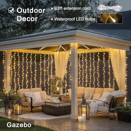 JMEXSUSS 900 LED Curtain Lights, 9.5x29.5ft