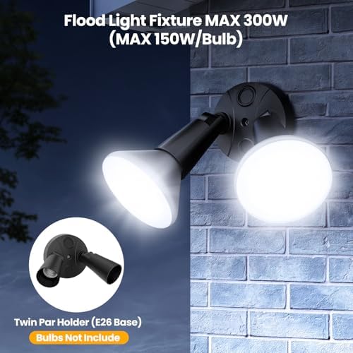Onforu 2-Pack Adjustable Twin PAR Holder Flood Light Fixture