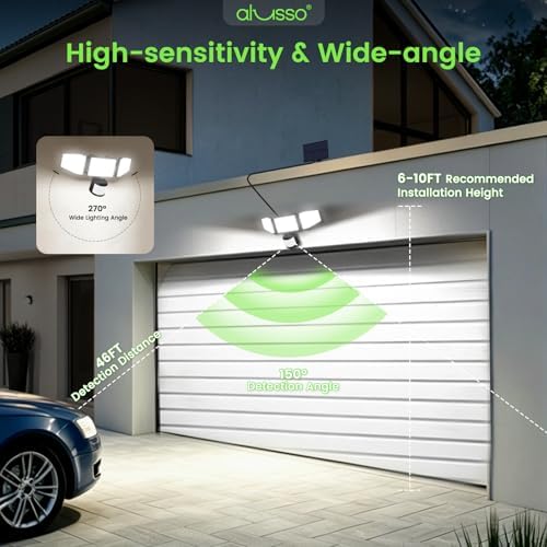 ALUSSO Solar Lights, Motion Sensor, 2 Pack