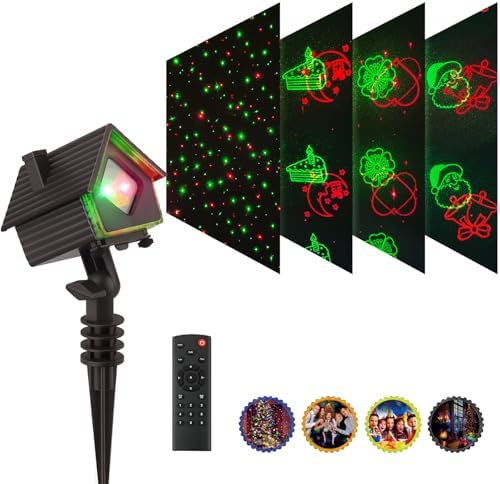 Poeland Christmas Projector Lights, 4-Theme Laser Patterns