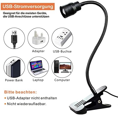 YMCRLUX Zoomable LED Clip-On Reading Light
