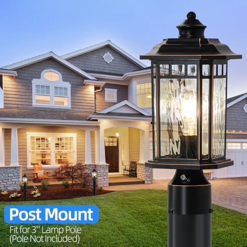 DASTOR 2-Pack Dusk-to-Dawn Outdoor Post Lights