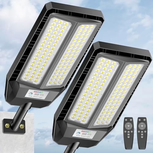Adewalk Solar Street Lights, 5000W, 2 Pack
