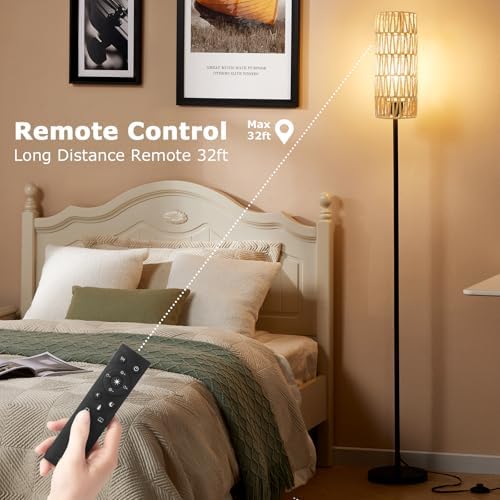 Ambimall 64'' Floor Lamps for Living Room with Remote Control and