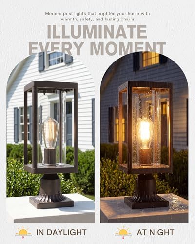 Beionxii Outdoor Post Light, 20", Bronze