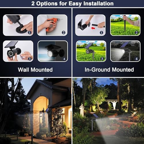 Solar Motion Lights Outdoor 2000LM Security Flood Lights IP67