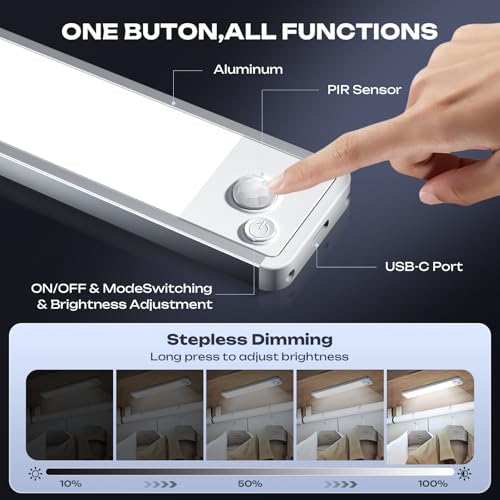 5 Pack Rechargeable Motion Sensor Under Cabinet Lights