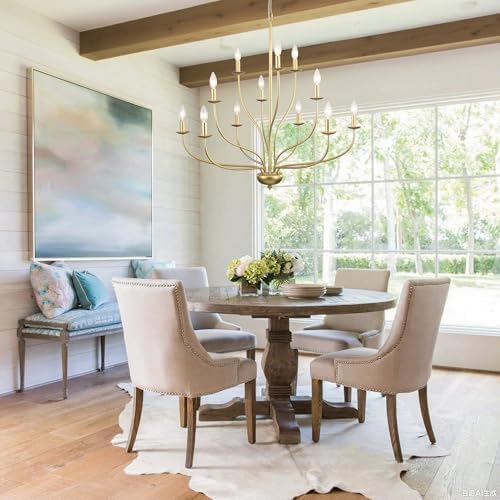 12-Light Gold Chandelier