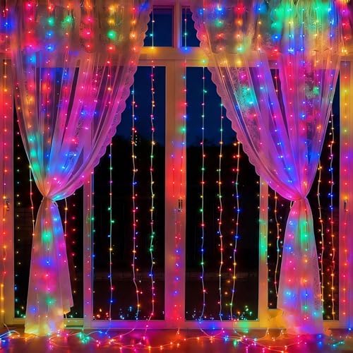 300LED Fairy Curtain Lights, 9.8ft x 9.8ft