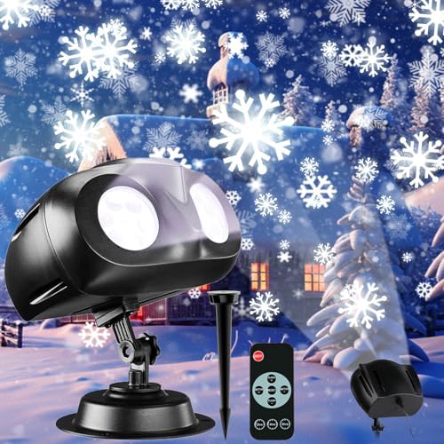 Christmas Snowflake Projector Lights with Remote Control