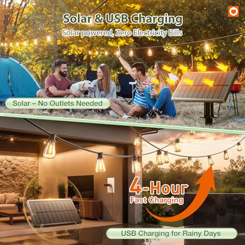 addlon 52-Foot Solar String Lights — 16 LEDs - view 3
