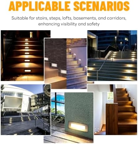 BORDSTRACT LED Recessed Step Light, Aluminum Alloy, AC220V