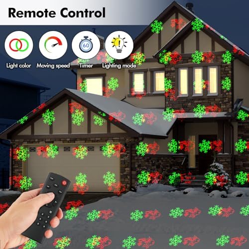 Poeland Christmas Projector Lights, 4-Theme Laser Patterns