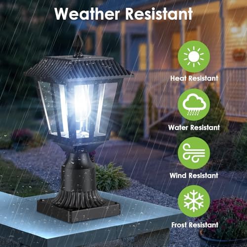 Greluna Solar Post Lights, Cool White