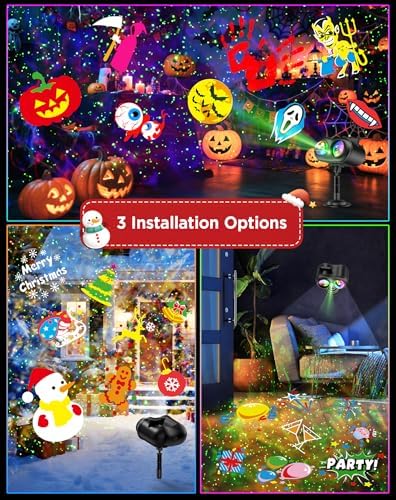Halloween Projector, Firefly & Ocean Wave Lights, 20 Slides