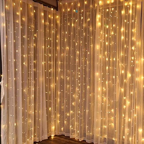 Dazzle Bright Curtain String Lights, 300 LED, 9.8 x 9.8 FT