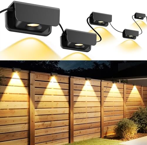 10 Pack Warm White Outdoor Fence Lights