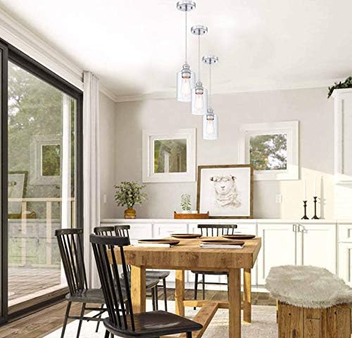WISBEAM Pendant Light, Nickel, 3-Pack