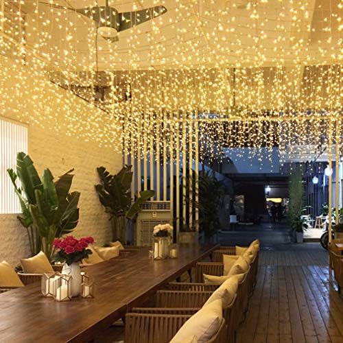 GTSYDING LED Window Curtain String Lights, 4M/13Ft, 96 LED