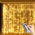 300 LED Twinkle Fairy Curtain Lights with Remote - 8 Lighting Modes